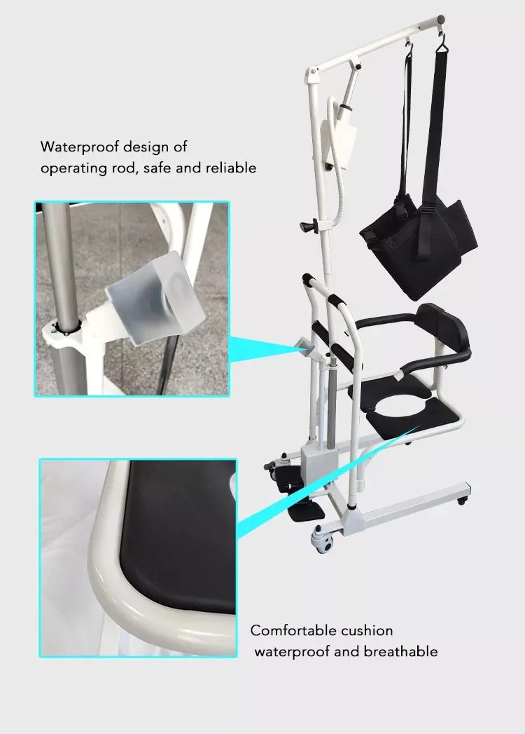 Disabled Paralyzed Patient Home Care Electric Lifting Transfer Toilet