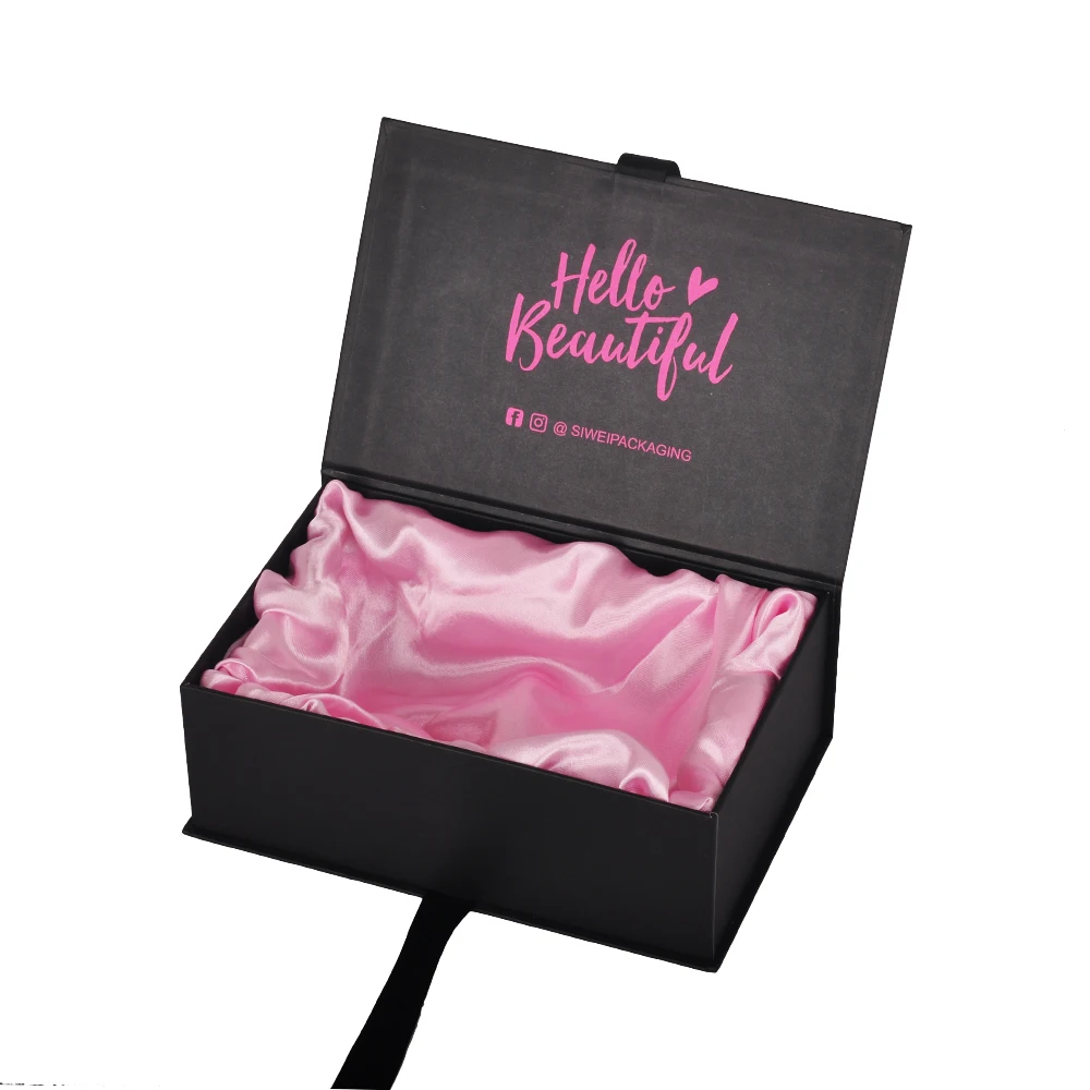 Custom UV Coating Luxury Magnetic Kraft Paper Wig Box Packaging Boxes for Gift