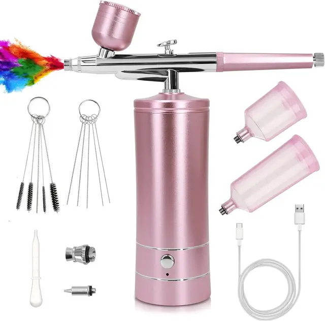 Wholesale Eye Brow Tint Airbrush Kit with Compressor, Auto Handheld Airbrush Gun with 0.3mm Tip