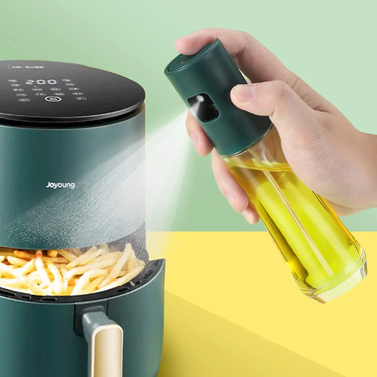 Стеклянный распылитель масла для приготовления пищи бутылка-распылитель