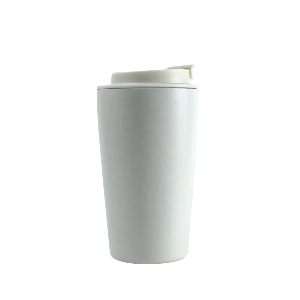12Oz Factory Direct Powder Coated Coffee to Go Mug Matte Insulated Cup Thermo Stainless Steel Vacuum Tumbler With Custom Logo