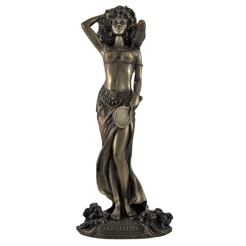 聚树脂青铜色奥顺希腊女神雕像爱情婚姻和孕产雕像收藏家居装饰 