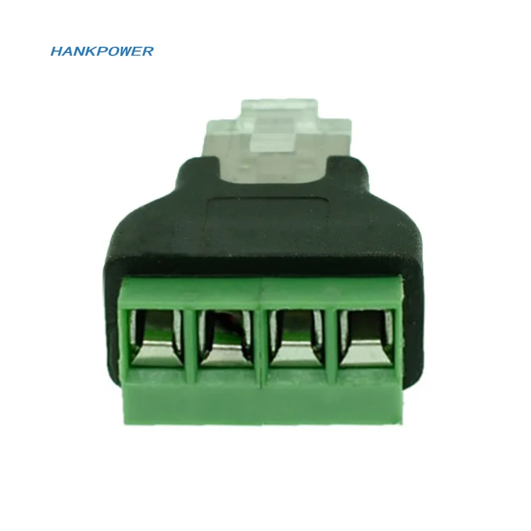 Adattatore Da RJ45 Maschio A Morsettiera A 2 Pin Per Telecamere DVR E Impianti CCTV - 2