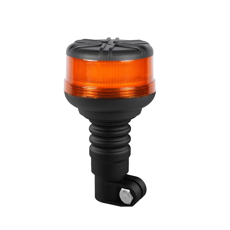 Lampe Stroboscopique LED Ambre 12-24V - 90 LED, Base Magnétique, Pour Camions, Chantiers