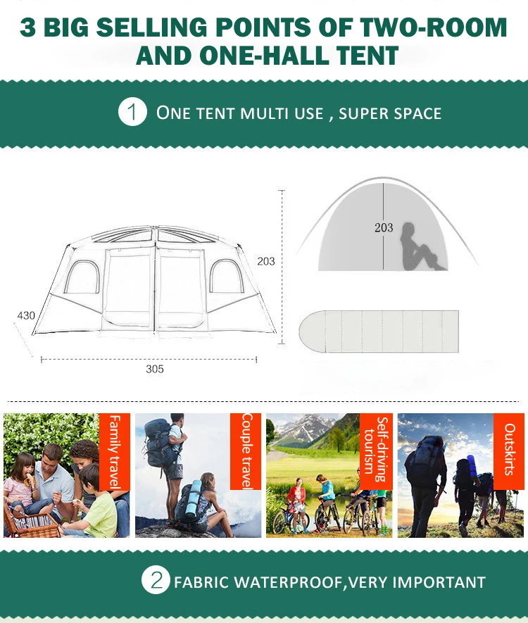 12 Person Automatic Camping Tent Portable Waterproof Backpacking Tent ...