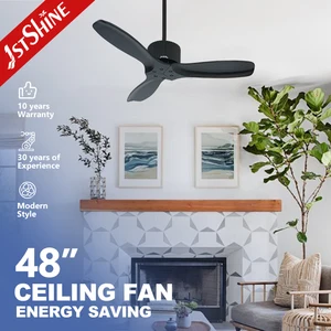 1stshine Ceiling Fan Factory OEM 110-240V Low Noise Without Light DC Motor Wooden Smart APP Ceiling Fan