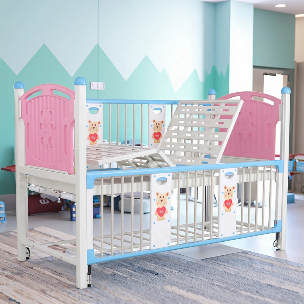 Electric Full Enclosed Pediatric Bed with Infusion-Foldable Hospital & School Healthcare Equipment with Training Stand 2