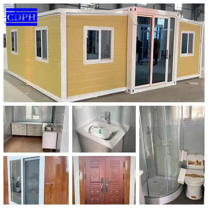 Quick Build 40Ft 20Ft Prefab Granny Flat Mobile Expandable Container Home 2 3 4 5 Bedroom Prefabricated Shipping Portable House