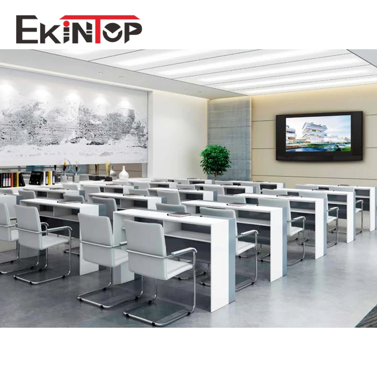 Простой дизайнерский Офисный Компьютерный стол Ekintop деревянный офисный стандартного размера