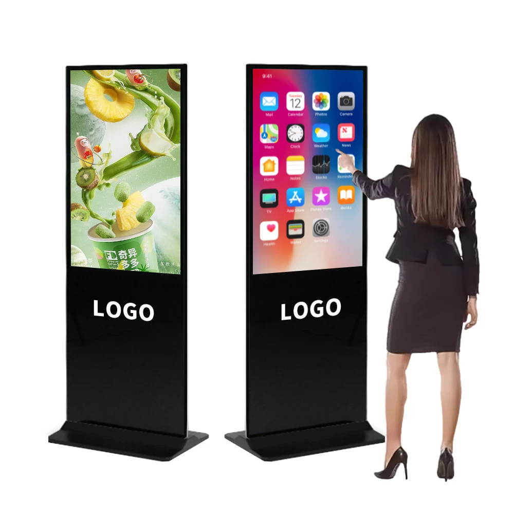 32 Inch Ultra Thin Floor Standing LCD Interactive Touch Screen