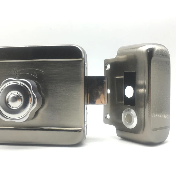 Smart Password Fingerprint Key Night Latch Gate Outdoor Waterproof Digital Garden Electric Rim Lock