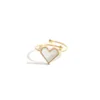 white shell ring-Gold