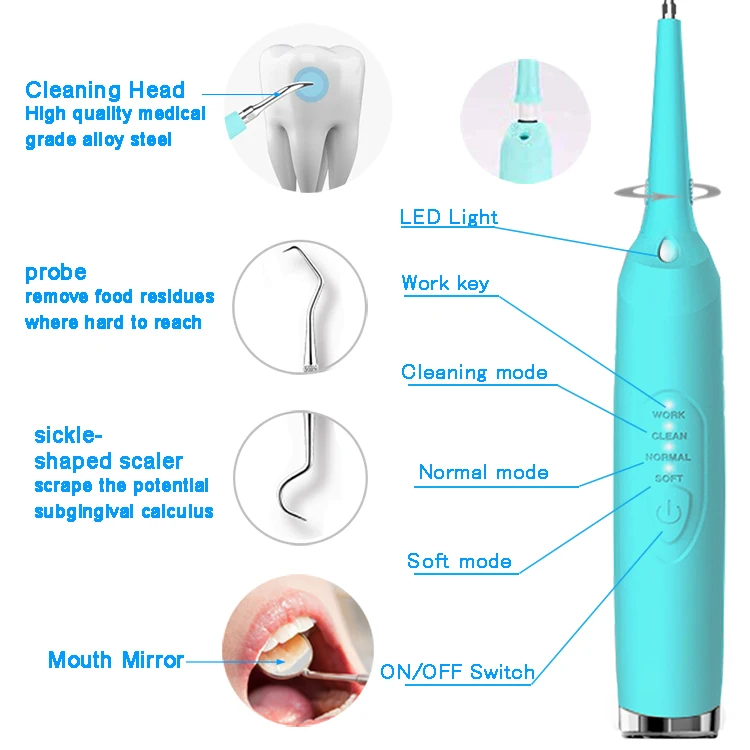 Электрическая звуковая зубная щетка для удаления зубного камня и зубного камня