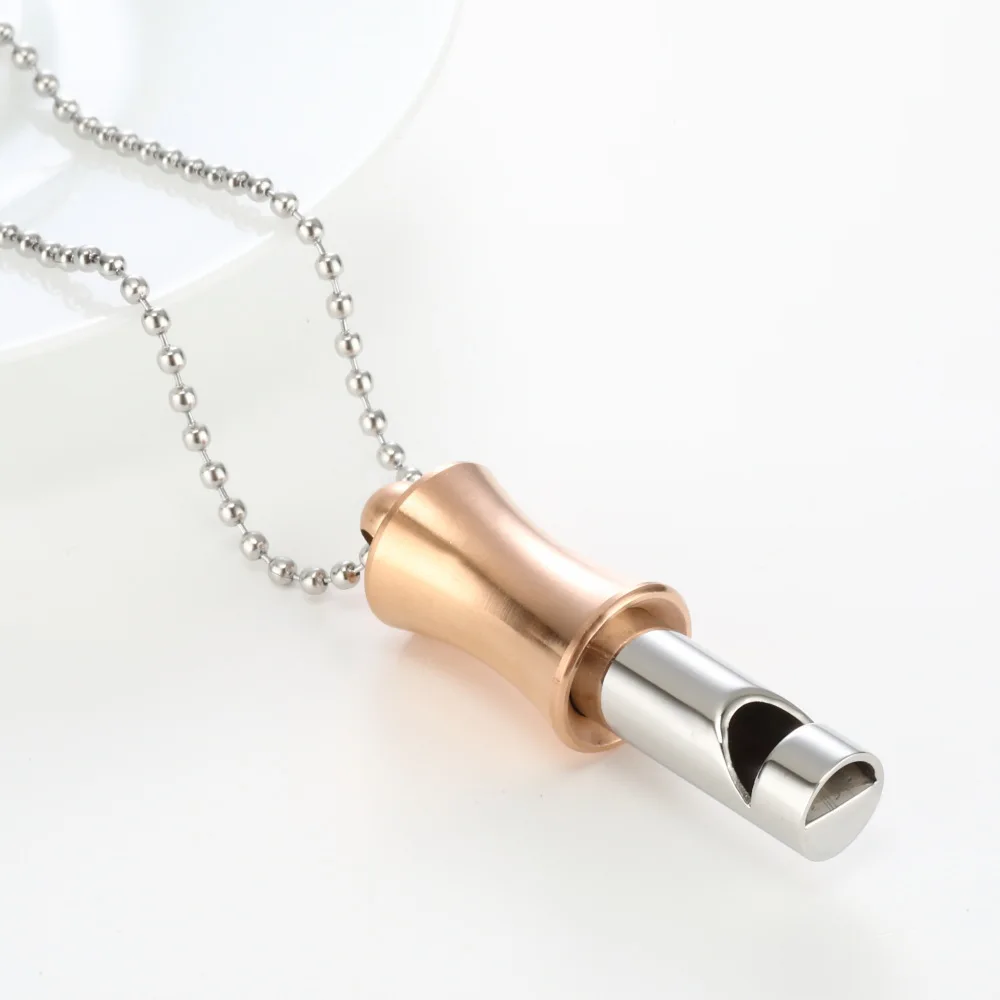 Customized Breath Work Tool Whistle Pendant Necklace Stress Anxiety