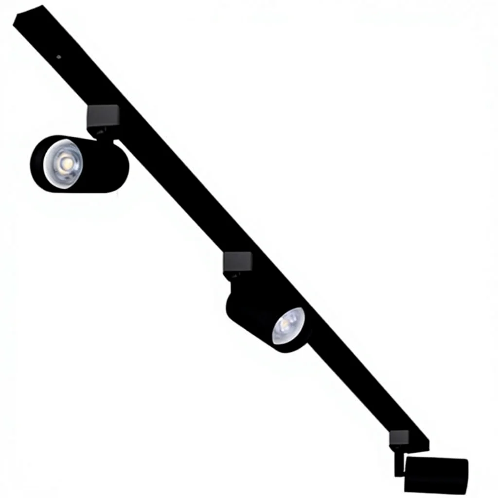 ILLUX Modern aluminiumtakslampa med skinnerel 1 meter svart kallt ljus 6500 K kit med 3 GU10 riktbara justerbara temperatur TL-5150