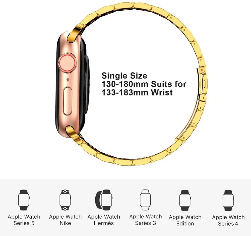 Оптовая продажа прочный ремешок из нержавеющей стали с чехлом для Apple Watch iWatch 38 42 мм