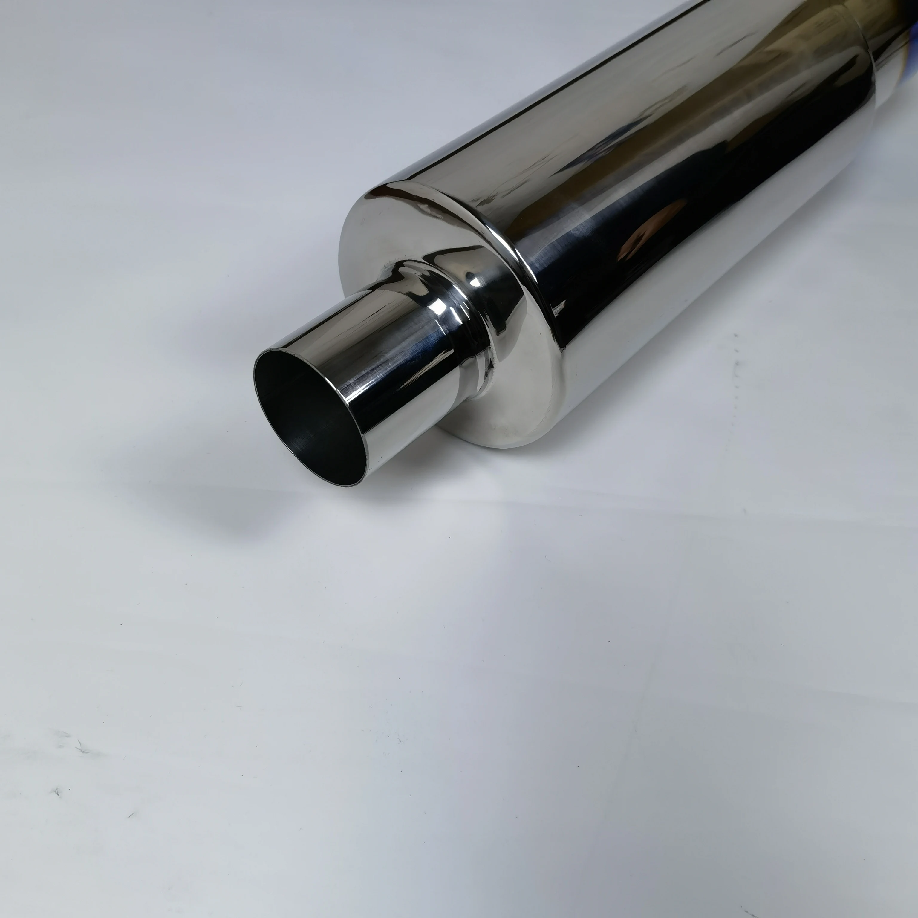 4.5 Inches Racing Modification Stainless Steel Blue Exhaust Pipe Sounds Silencer Vortex Tornado Exhaust