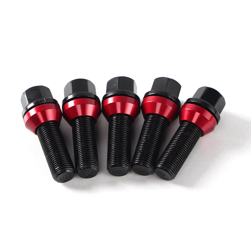 50MM Wheels Bolts B12.9 Grade Forged Wheel Bolt Screw For VW Golf Benz Audi A4 A5 TT BMW E90 E46
