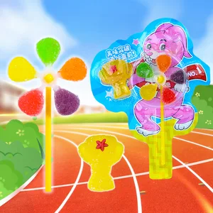 Tortoise Hare Windmill Fun Fruit Gummy Candy Supermarket Street Stall Wholesale Coated Decoration with Mixed Flavor