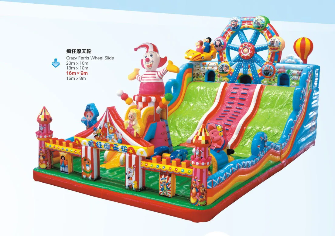 Giant Crazy Ferris Wheel Theme Cartoon Theme Park Inflatable Bouncy ...