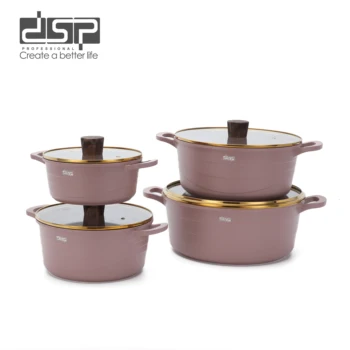 DSP Hot Sale Non-Stick Casserole Soup Pot Set 4-Piece Kitchenware with Lid for Household and Hotel Cookware Sets