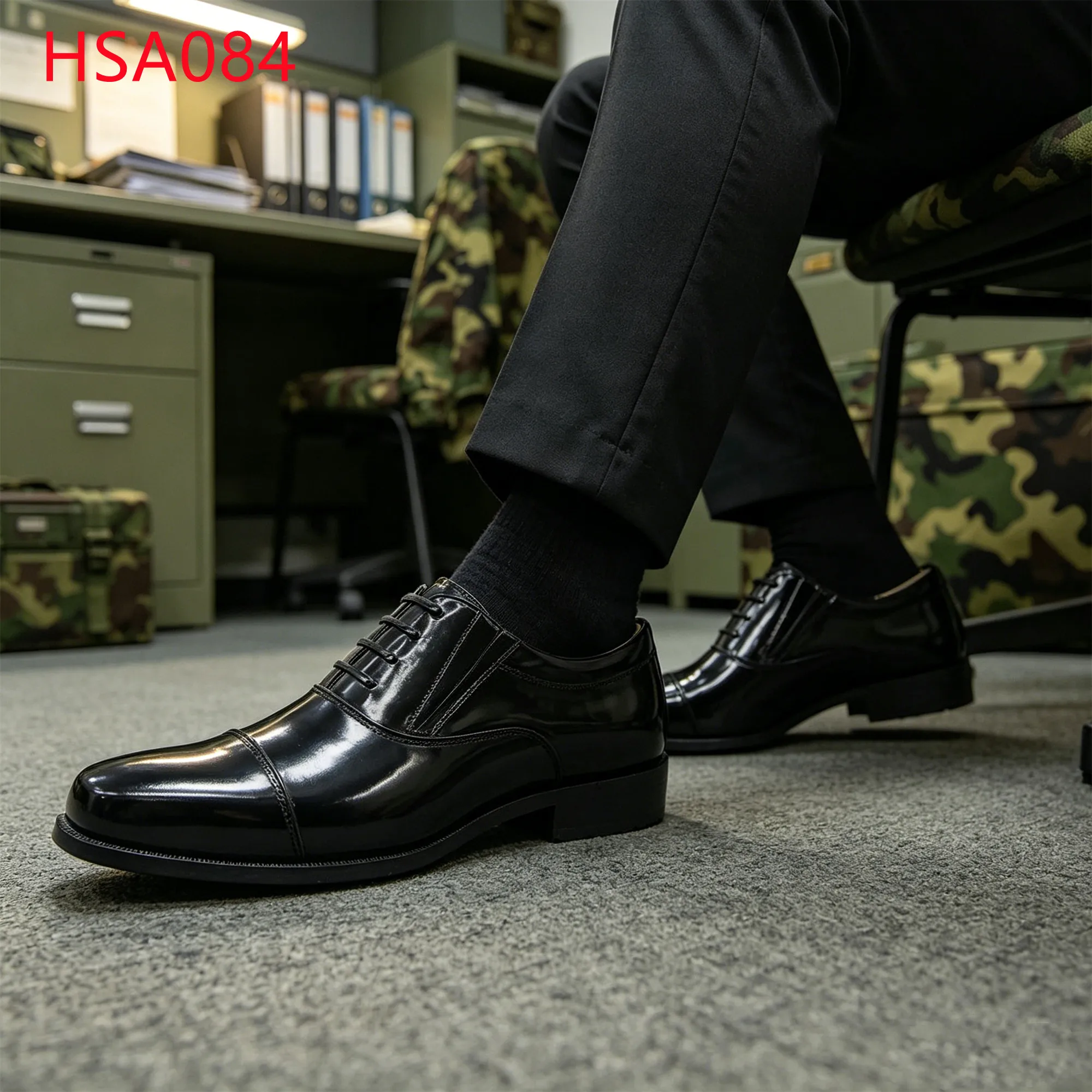 LXG,business Trip Shining Full Grain Leather Combat Shoes Formal Attire Sleeker Appearance Easy to Maintain Dress Shoes HSA084
