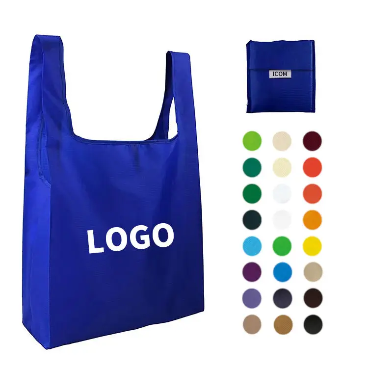 BSCI Carrefour Bulk Eco Friendly Compact Nylon Reusable Folding Bulk  Shopping Bag