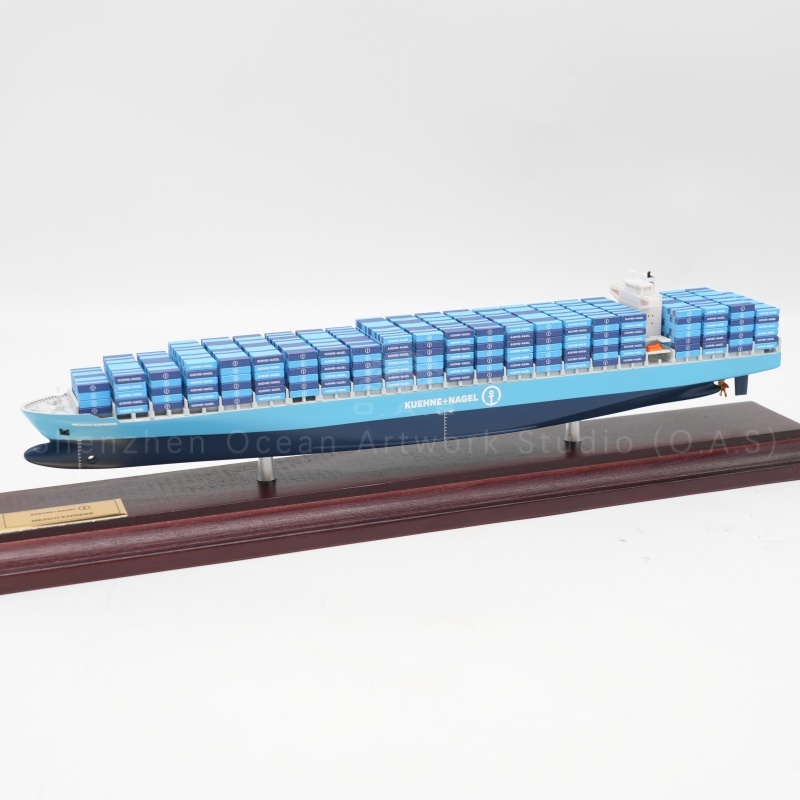 【LA】O.A.S Factory's Handmade Scale Boat Model 1:1000 Scale High Quality Ship Model Customized 35cm MEXICO Container Ship Model