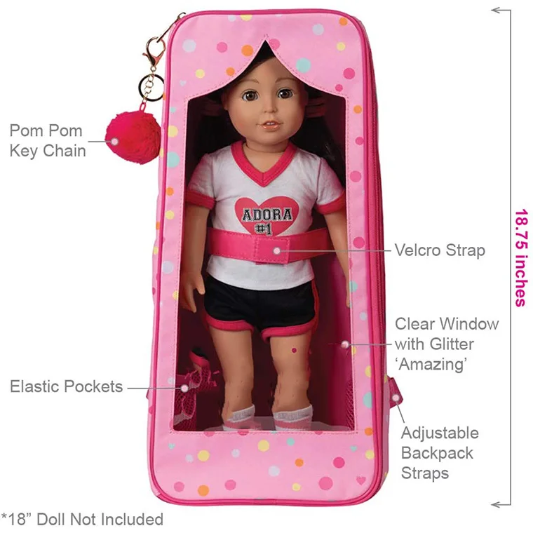 Шэньчжэнь, поставщик BSCI, 18 дюймов, детская переноска для кукол, дорожный рюкзак, сумка