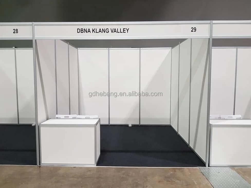 10 Linked Booth 3x3m Back to Back Modular Exhibit Stand for Trade Show Fair Booth