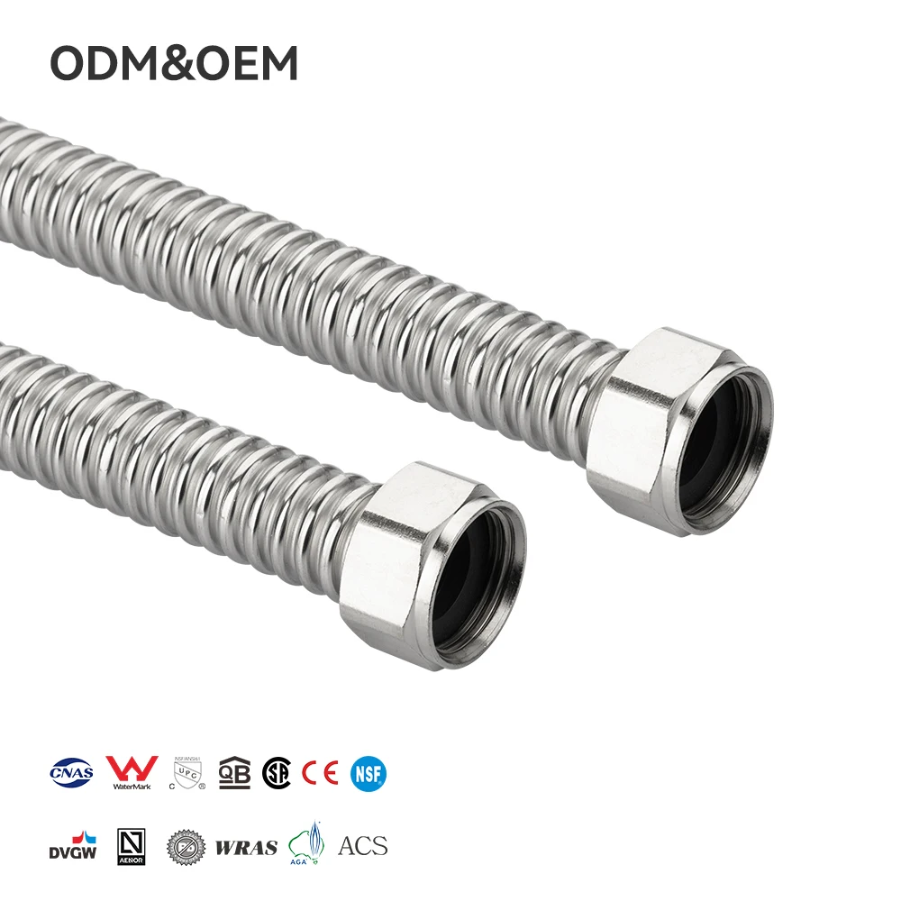 FANSKI Modern Design in Stock F3/4*F3/4  304/316 Stainless Steel and Flexible Braided Hose Toilet Plumbing Hose for Bathroom Use