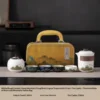 White green mountain bird+small yellow bag