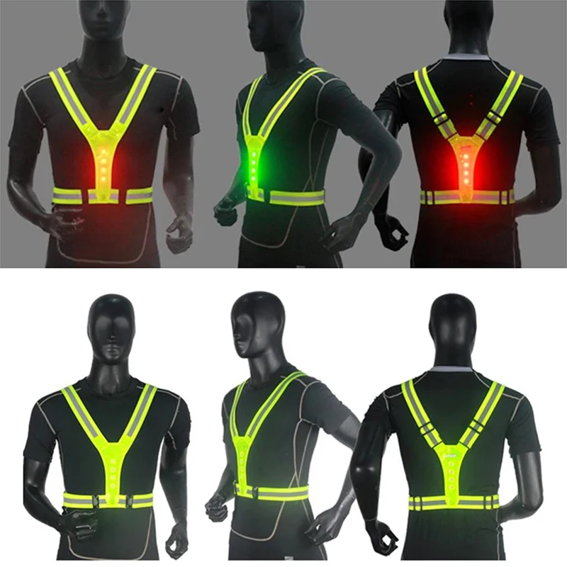 Gilet réfléchissant Gilet LED Sports de nuit Vêtements de sécurité
