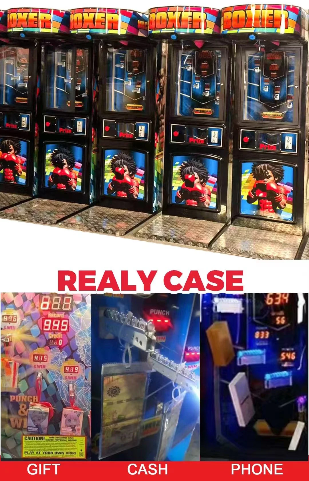 BLEE Newest Coin Operated Boxing Game Machine High Profit Phone Watch Gift Vending Arcade Boxing Machine