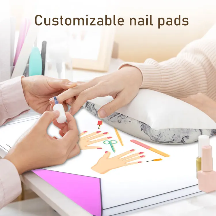 Silicone Nail Art Mat With Custom Printing Stamping Xxl Large Size Custom Logo Silicone Nail Mat