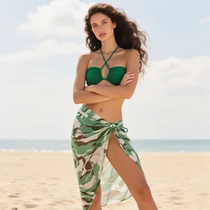 Cute Simple Custom Bandeau Bikini and Bra Sets-Sexy Fashion Striped Spandex/Nylon 2 Piece Beach Bikini Set