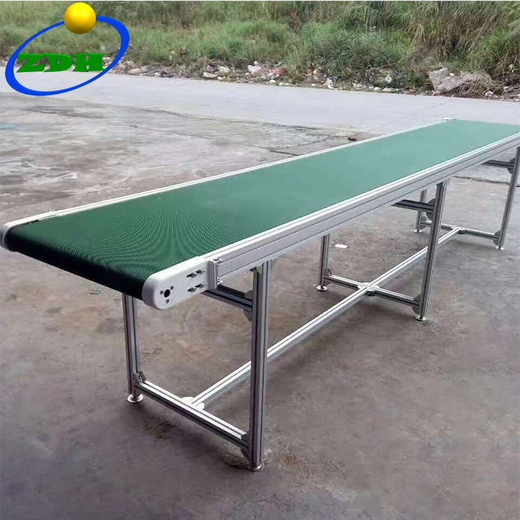 Customized Size Adjustable Height Rubber Small Belt Conveyor