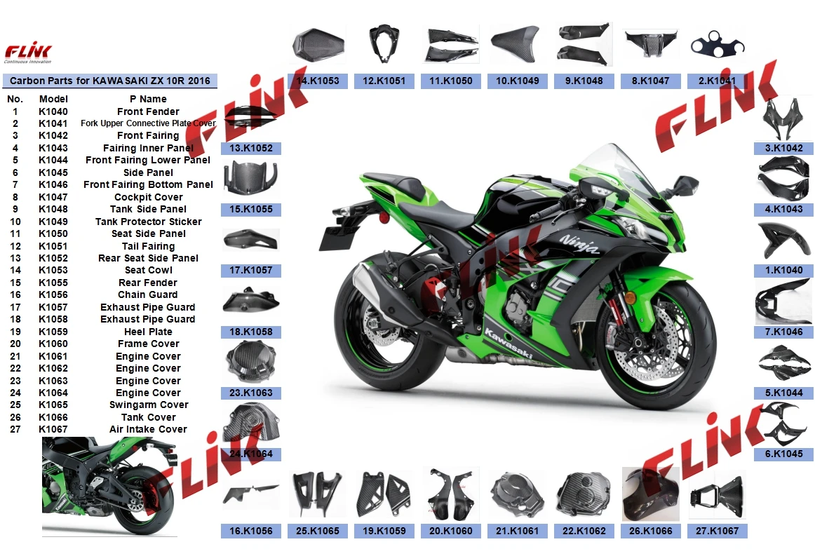 Carbon Fiber Front Fairing Lower Panel for Kawasaki ZX10R