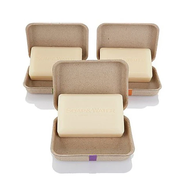 Custom Green Kraft Clamshell Soap Box Molded Pulp Packaging
