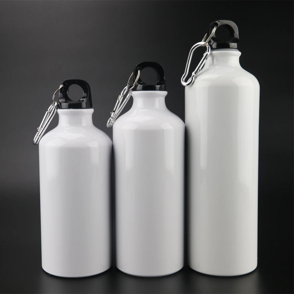 60pcs 750ml Blank White Aluminum Sports Water Bottle for