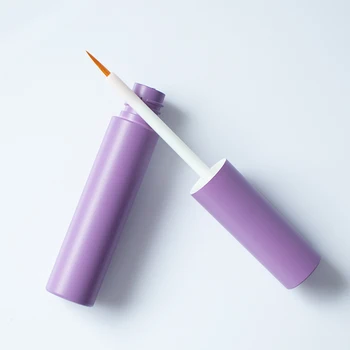 Purple matte glue stick bottles 4 ml customize logo ready to ship empty plastic eyeliner tubes