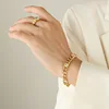 E363-Pulsera Circonitas Blancas Doradas-15+5cm