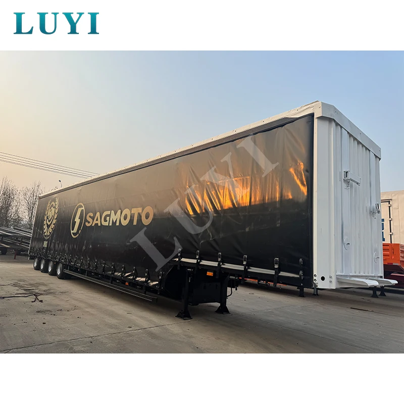 Customized 3 Axle Side Curtain Semi Trailer with Enclosed Top Van Truck Cargo Body Steel Material Top Sale in Armenia