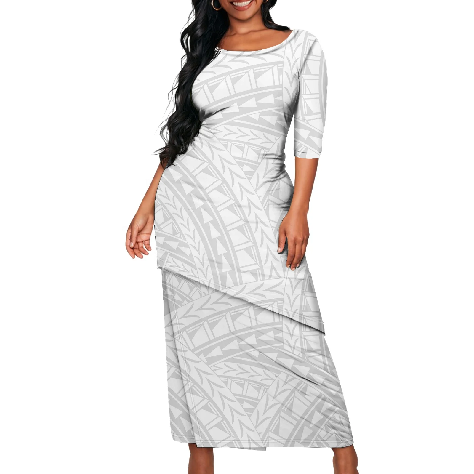 chinese dress ladies Hawaiian Dress White Honolulu City of Leis White / XS