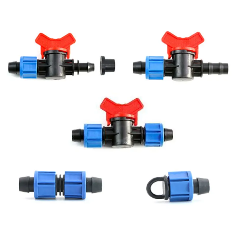 Agriculture Drip Irrigation System Parts 16mm Valve Fittings Drip Tape Connector