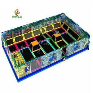 Wholesale Children Sports Park Indoor Bounce Trampoline Park Equipment with Ninja Warrior Course