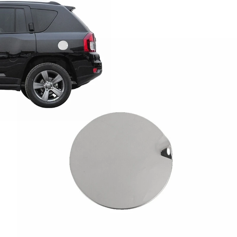 Steel plastic Chrome Fuel Filler Tank Cover Door Gas Cap Trim cover for Jeep Compass 2008-2016