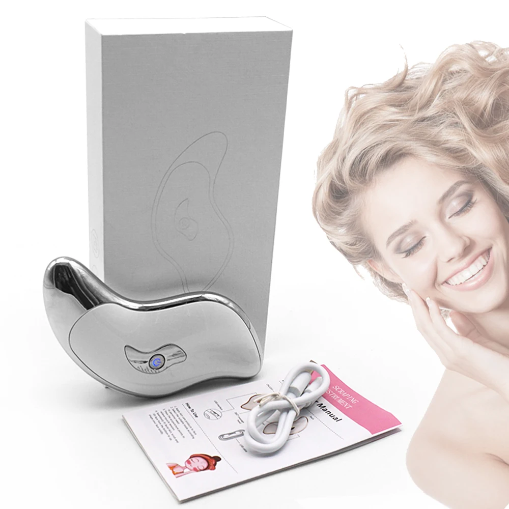 Electric Eye Massage Tool Handheld Heated Vibration Gua Sha Scraping Massager for Face Lifting ABS Material High Frequency