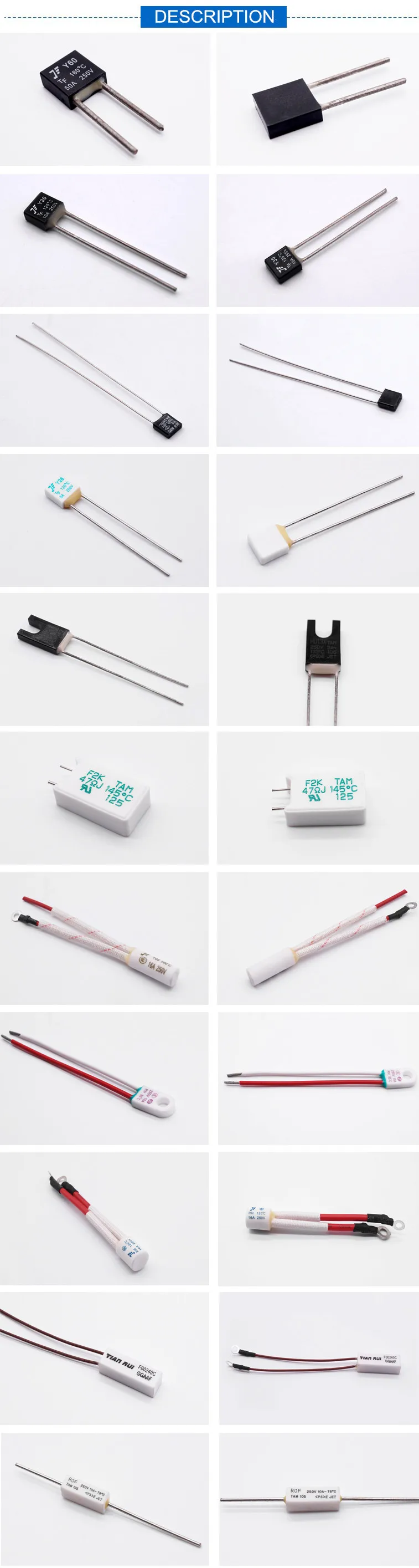 Jet Thermal Fuse Link Electric Rice Cooker Ry Fan Motor Thermal Fuse 10a 250v 15a Thermal Fuse