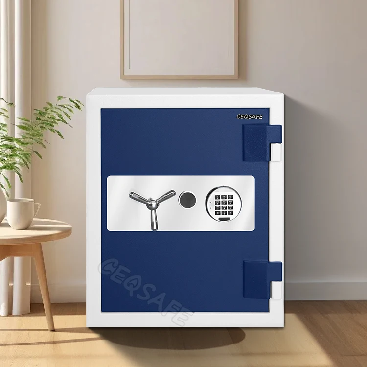 CEQSAFE Factory Direct Sales Biometric Jewelry Deposit Safes Box Heavy Home Metal Money Fireproof Safe Box